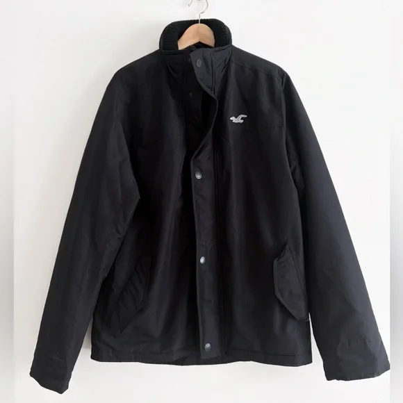 NWT Hollister Men’s All Weather Jacket with zipper, Size XL - Navy Blue - Picture 7 of 9